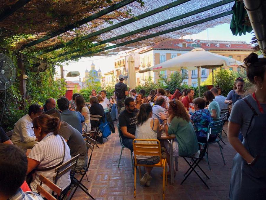 Having lunch in Spain