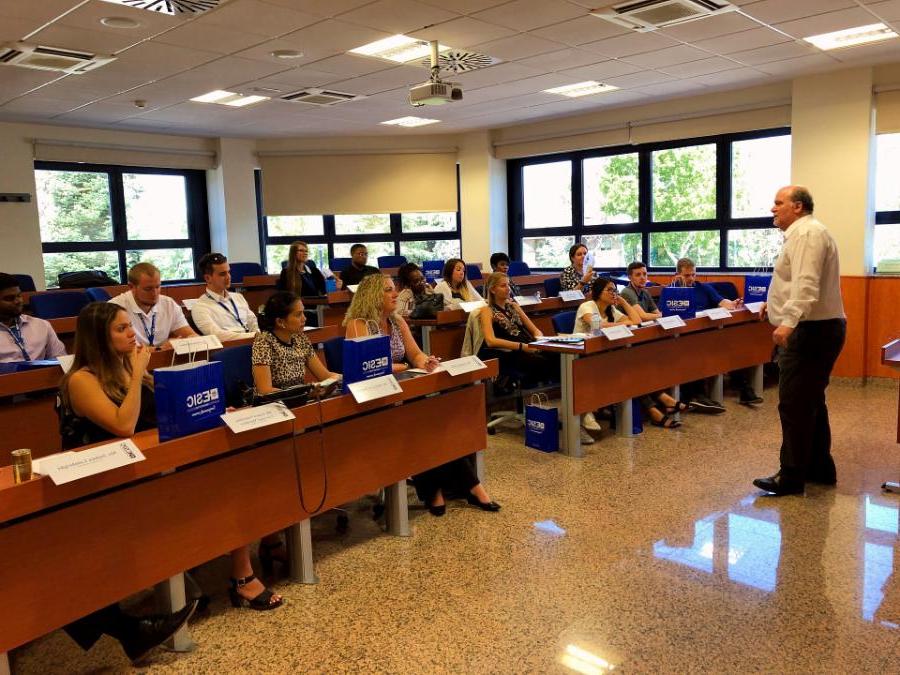 Students sitting in a lecture at ESIC